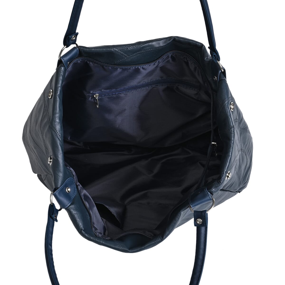 Navy Sheep Leather Tote Ba image number 4