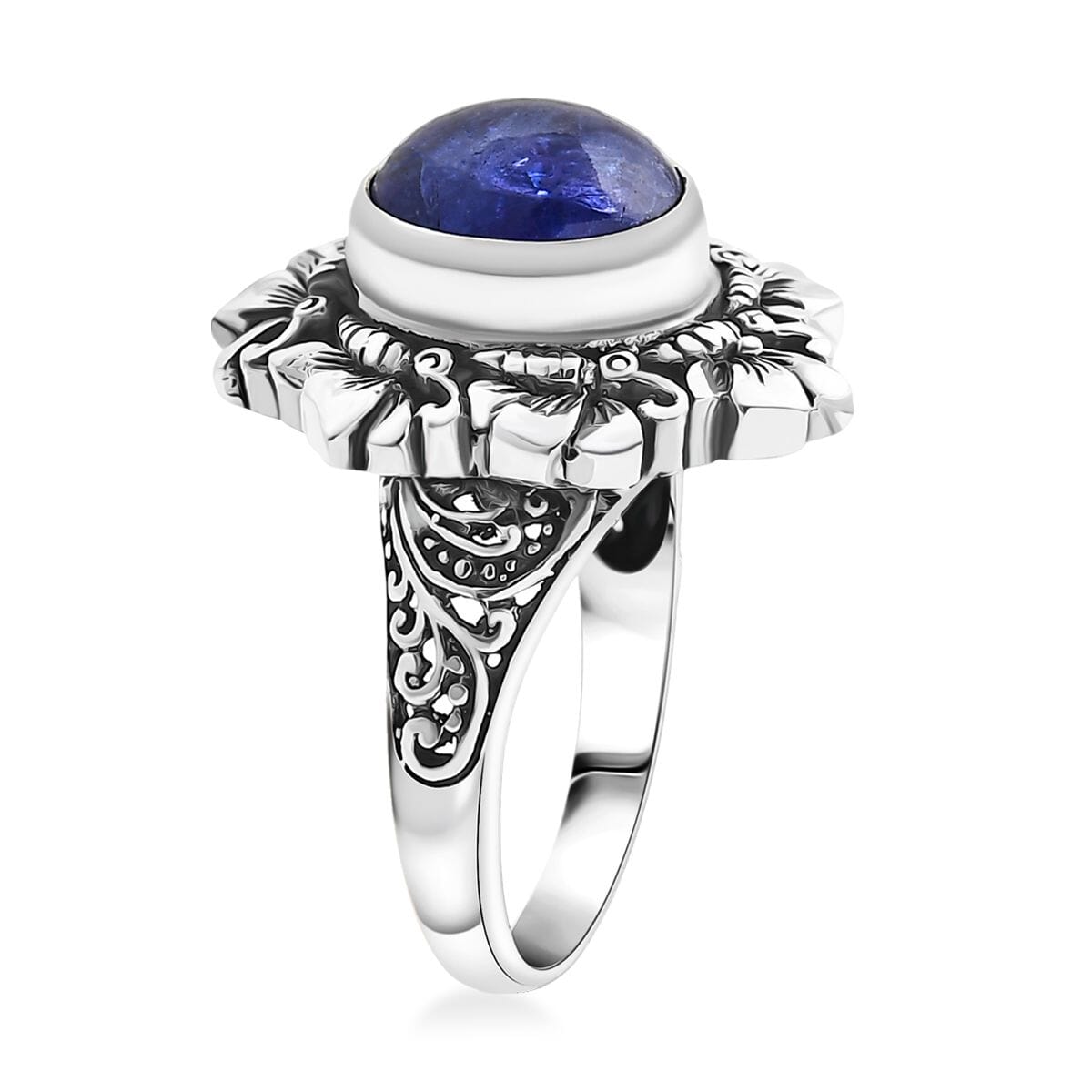 Bali Legacy Tanzanite 4.50 ctw Butterfly Ring in Sterling Silver (Size 9.0) image number 3