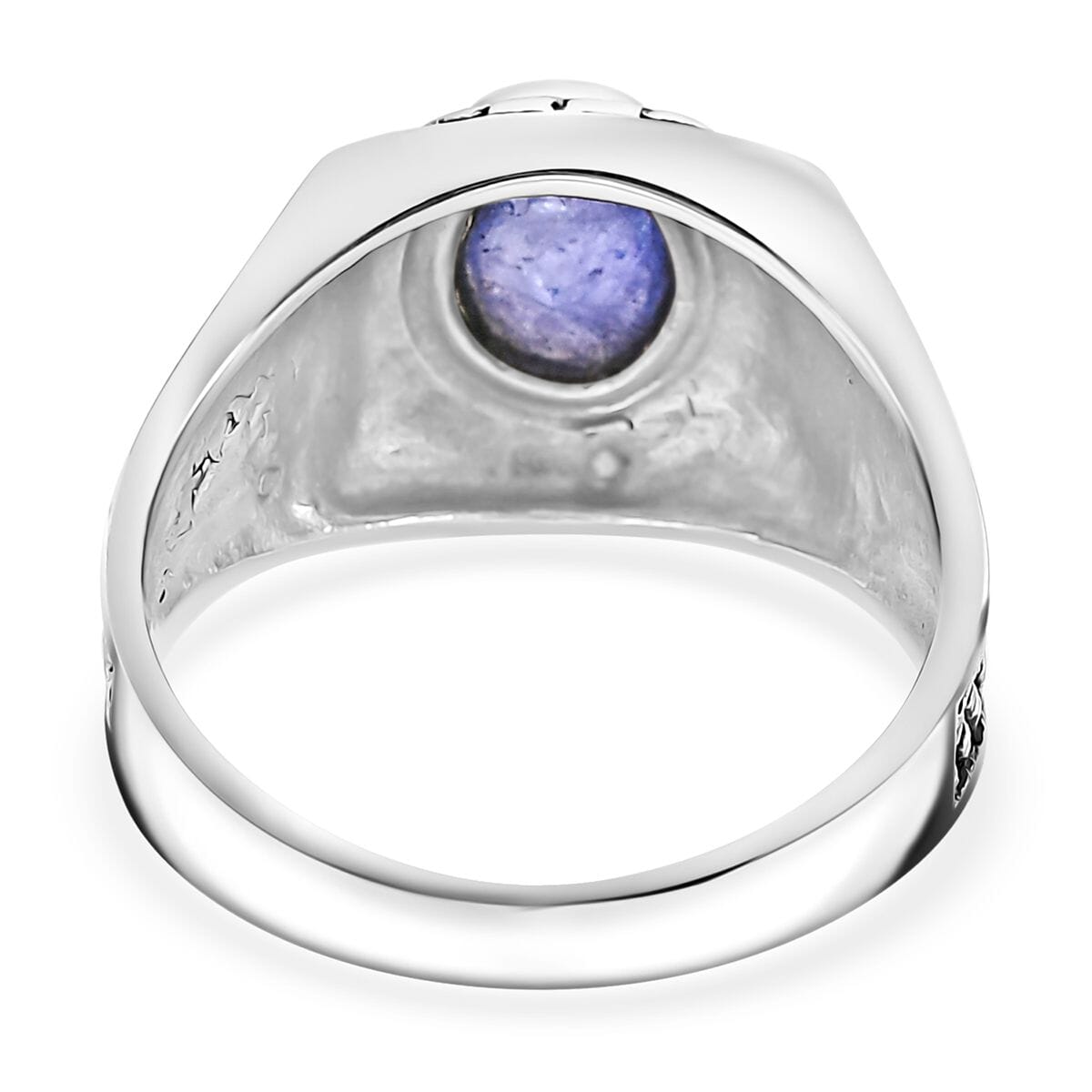 Bali Legacy Tanzanite 3.25 ctw Dragon Men's Ring in Sterling Silver (Size 14.0) image number 4