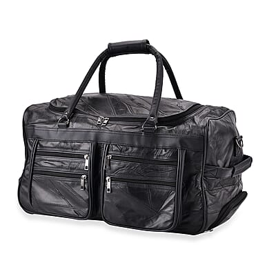 Sheep Leather Trolley Travel Bag