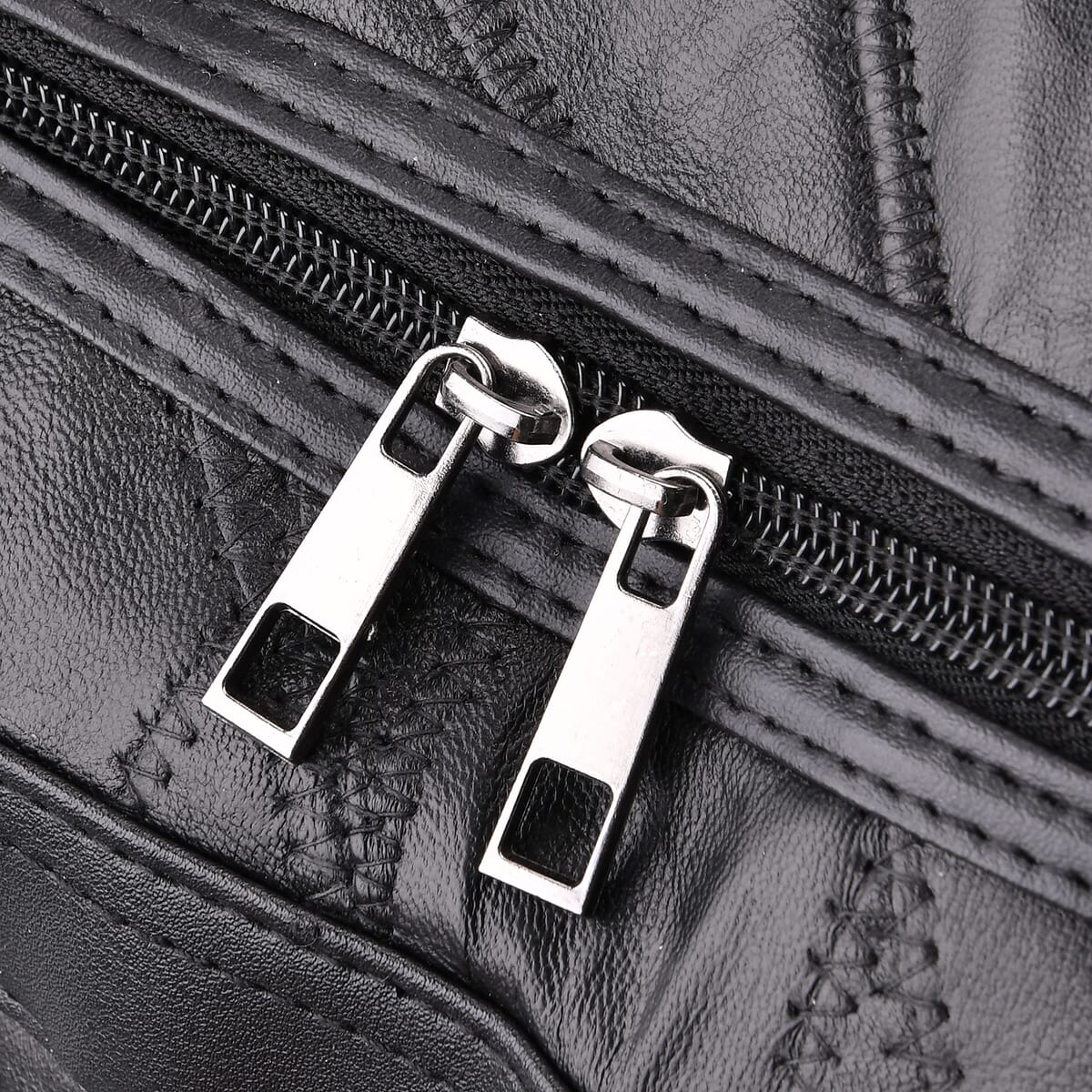 TLV Black Sheep Leather Trolley Travel Bag (20"x11.4"x11") with 54.7 inch Long Strap image number 6