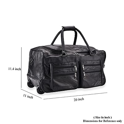 Sheep Leather Trolley Travel Bag