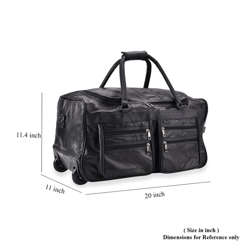 Sheep Leather Trolley Travel Bag