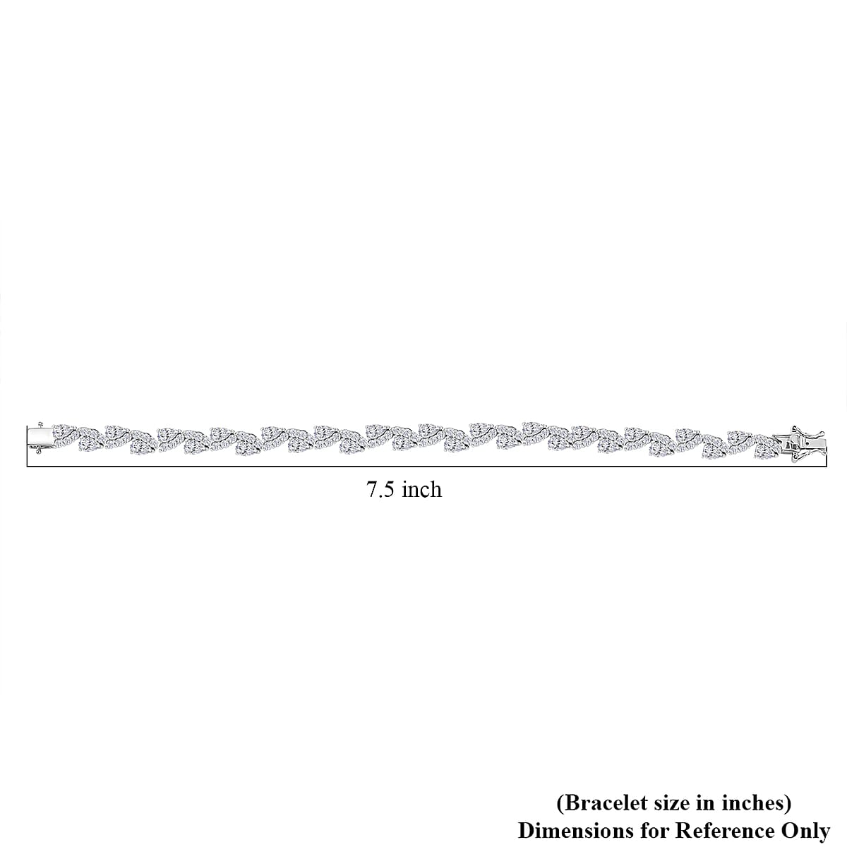 Moissanite 8.30 ctw Petal Whispers Bracelet in Rhodium Over Sterling Silver (7.25 In) image number 4