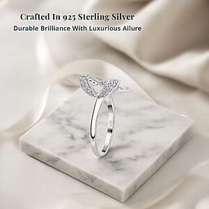 Luxuriant Lab Grown Diamond G-H SI 0.80 ctw Love Knot Ring in Platinum Over Sterling Silver (Size 10.0)