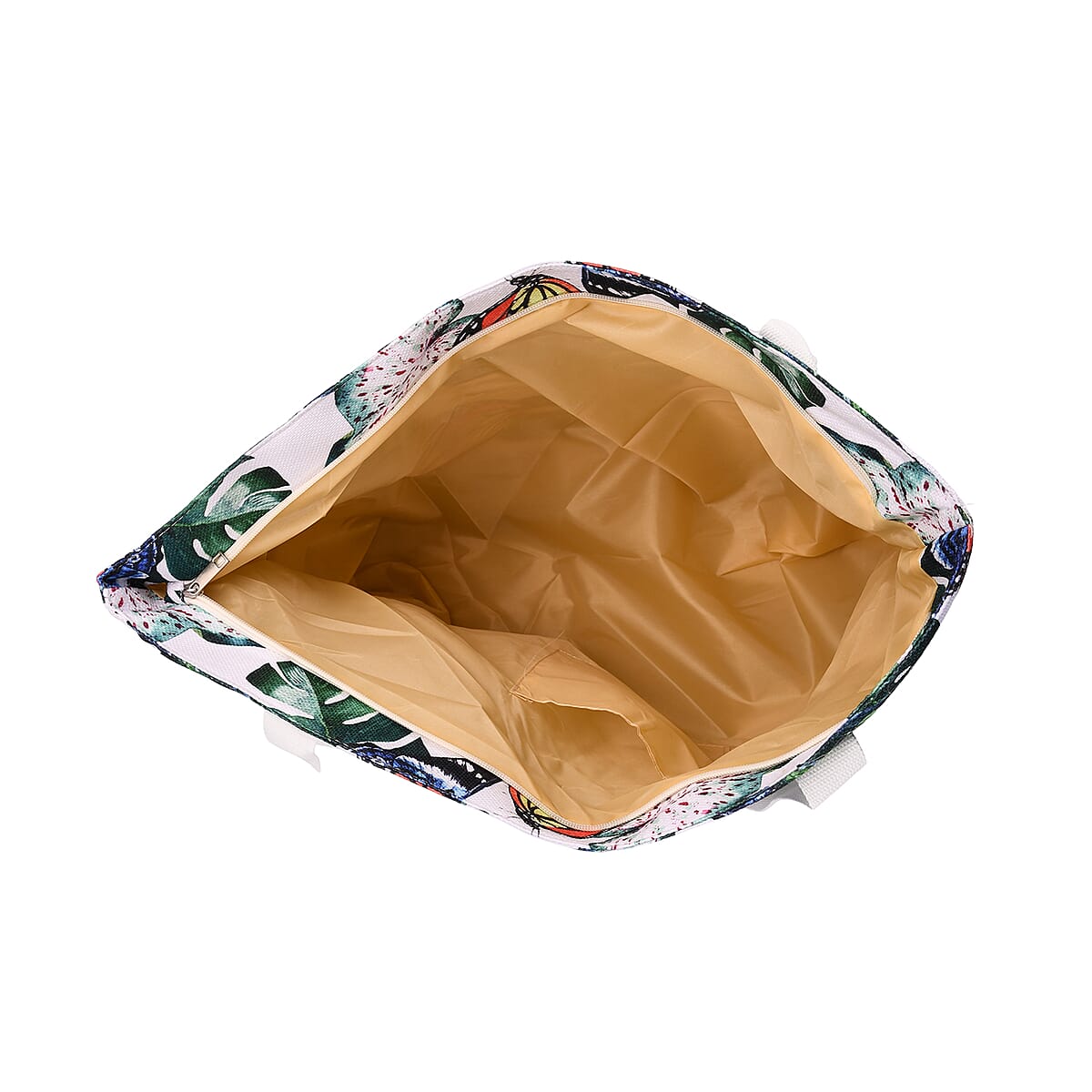 Multi Color Leaves Print Pattern Large Size Tote Bag image number 4