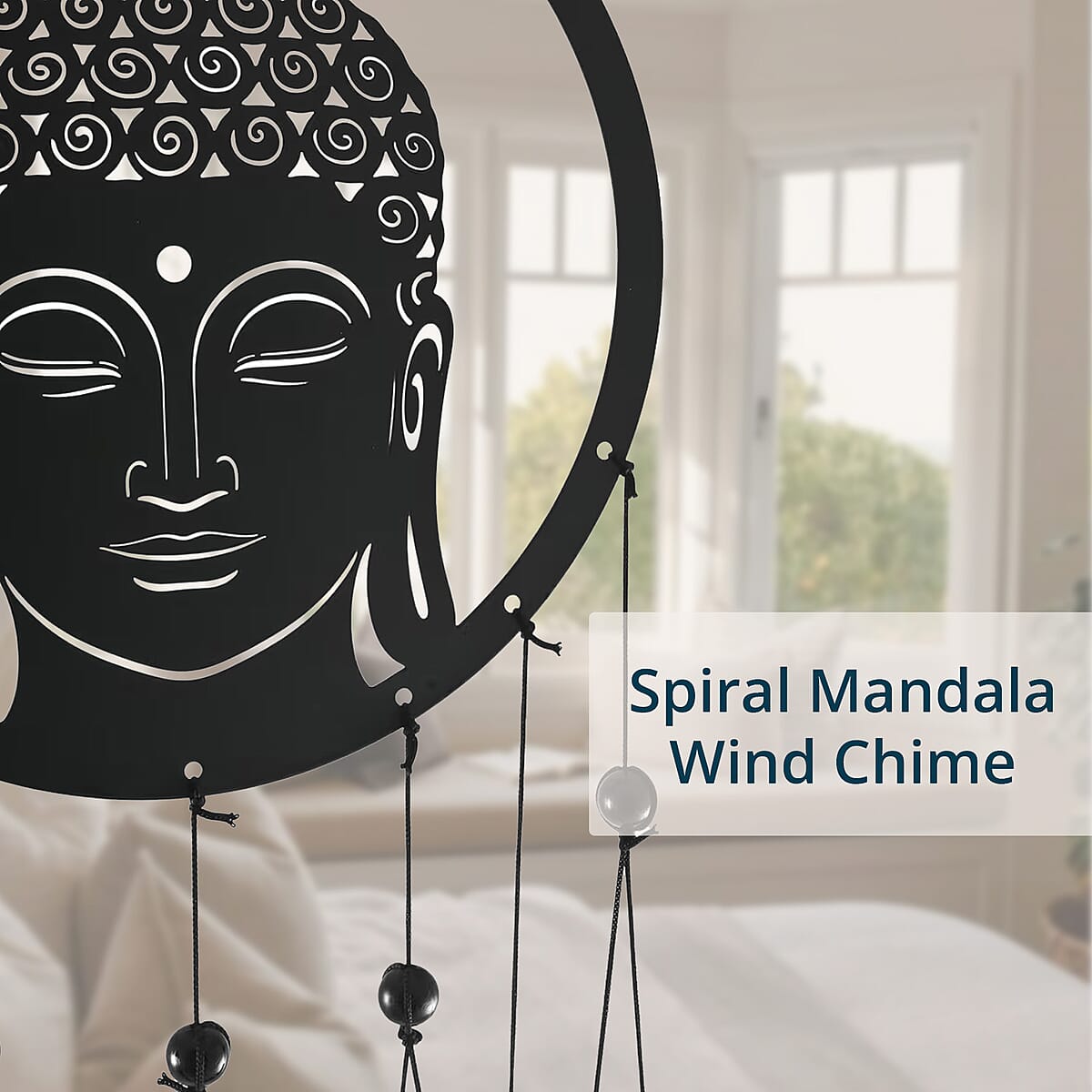 VP Home Eternal Zen Buddha Metal Wind Chime - Bronze image number 5