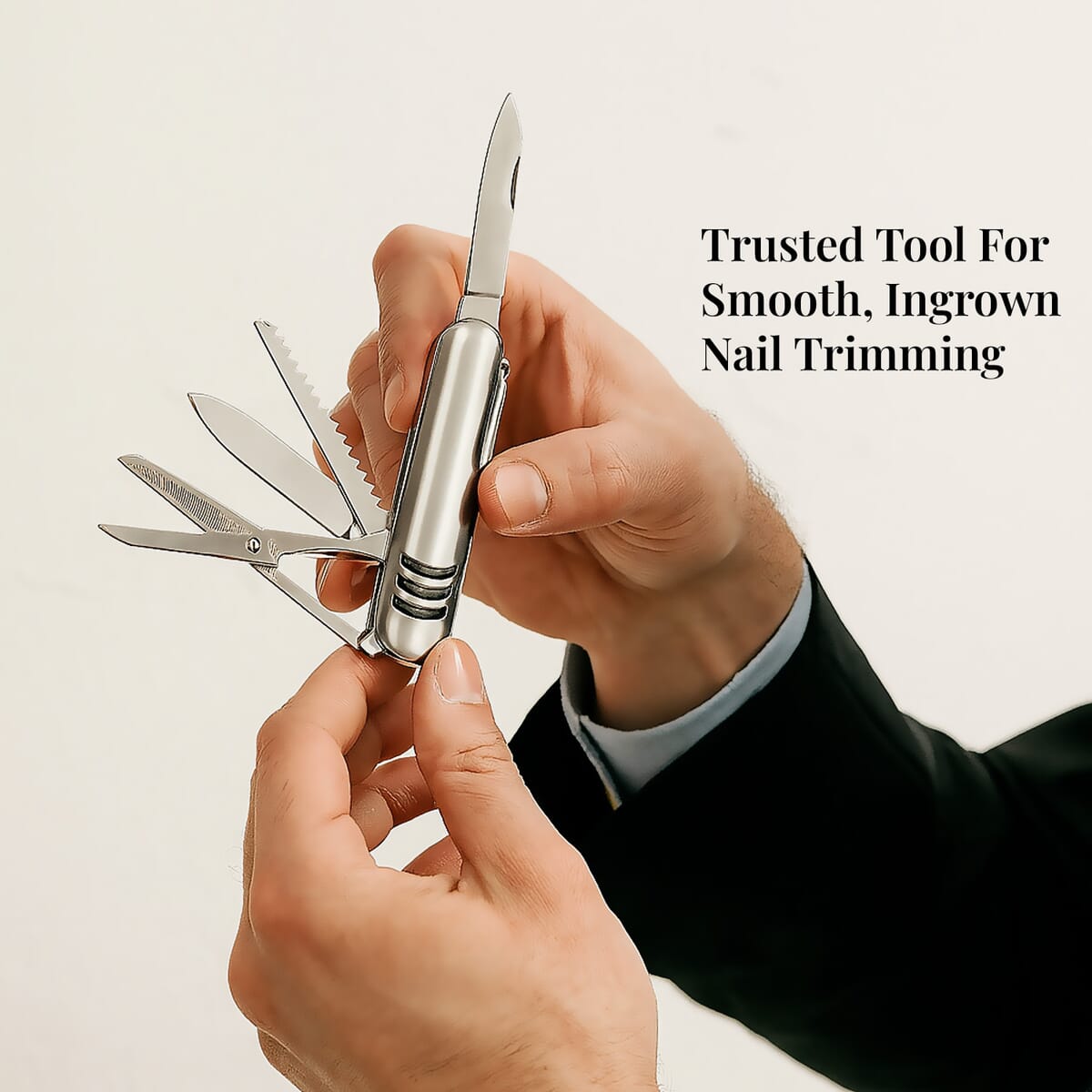 2-piece Set Multifunctional Knife and Mini Tape Measure (2m) image number 4
