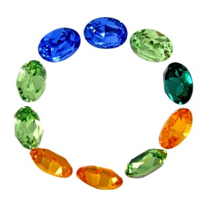 Multi Color Crystal by Swarovski (Ovl Mix MIX) 50.00 ctw