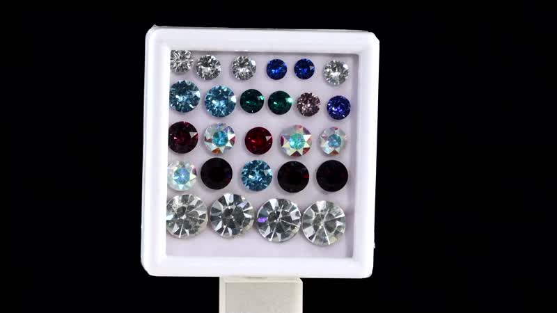 Multi Color Crystal by Swarovski Assorted Box (Rnd Mix Mix) 50.00 ctw