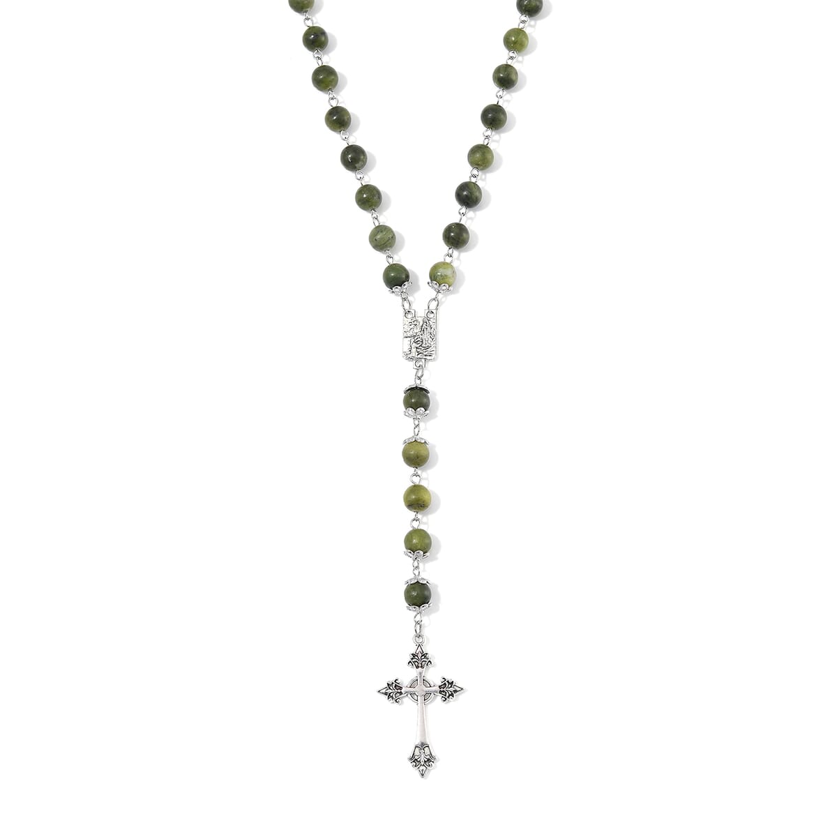 Connemara Marble 144.00 ctw Beaded Necklace 24 Inches image number 3