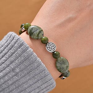 Connemara Marble 56.00 ctw Bracelet in Silvertone (6.50-8.50In)