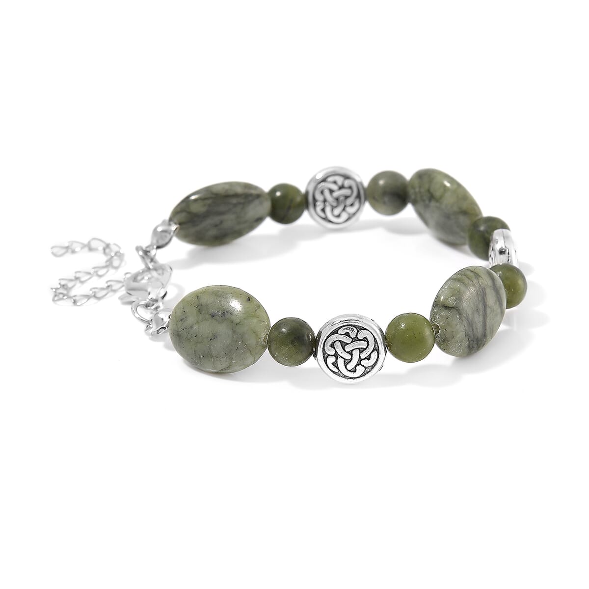 Connemara Marble 56.00 ctw Beaded Stretch Bracelet image number 2