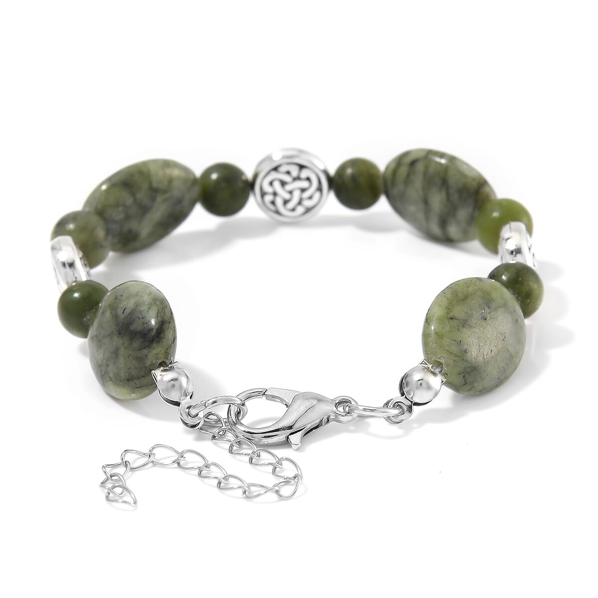 Connemara Marble 56.00 ctw Beaded Stretch Bracelet image number 3