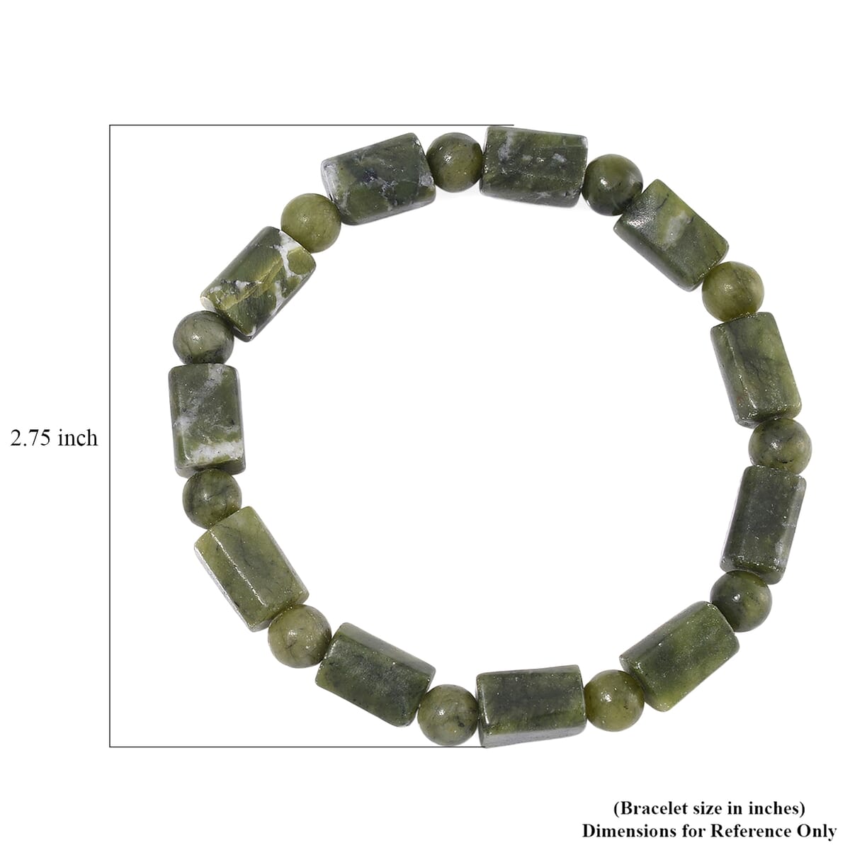 Connemara Marble Beaded Stretch 90.00 ctw Bracelet  image number 3