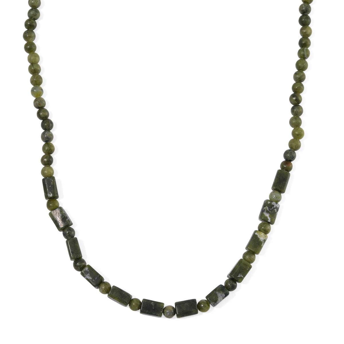 Connemara Marble Beaded 169 ctw Necklace 18-20 Inches Stainless Steel image number 0