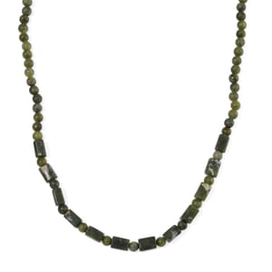 Connemara Marble Beaded 169 ctw Necklace 18-20 Inches Stainless Steel