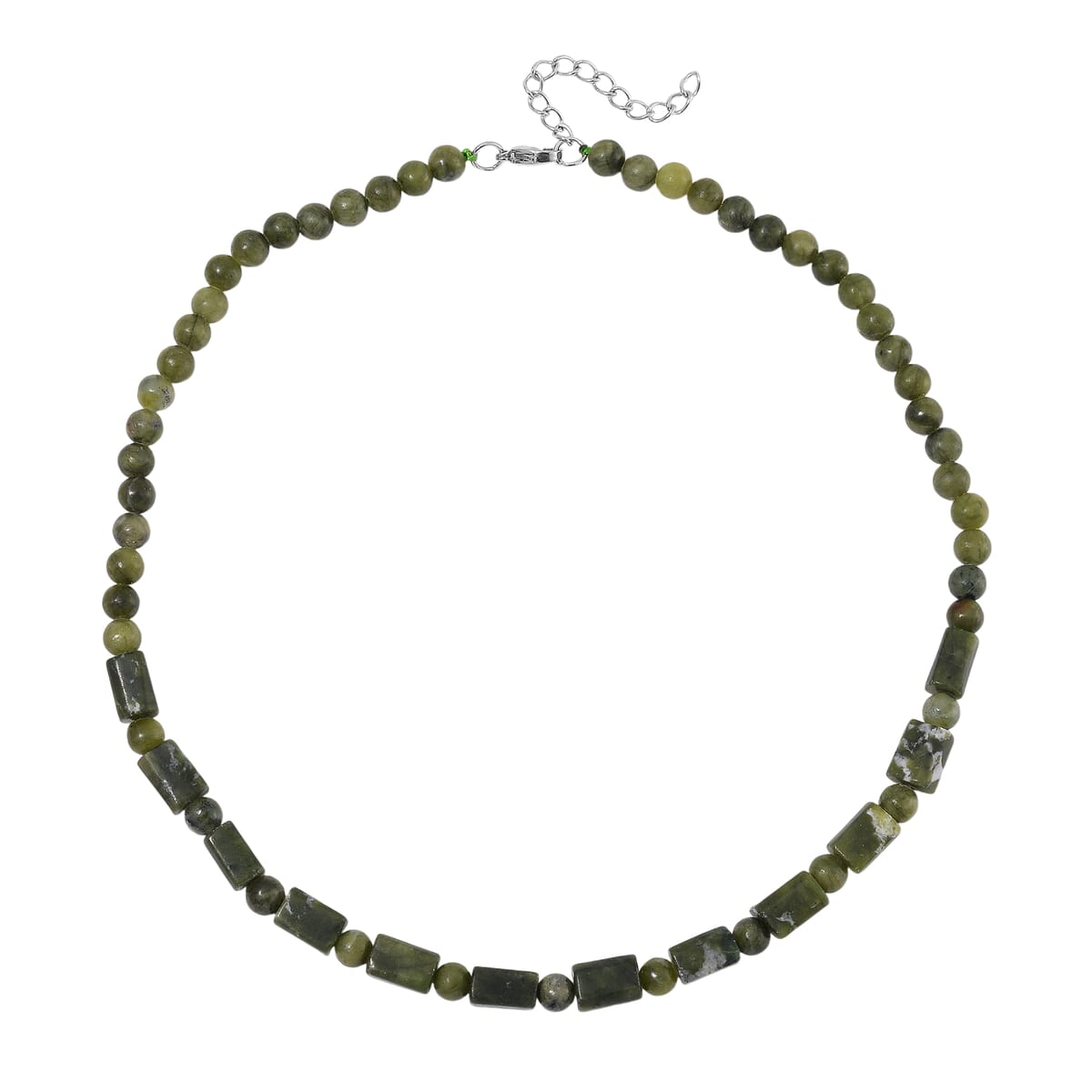 Connemara Marble Beaded 169 ctw Necklace 18-20 Inches Stainless Steel image number 2