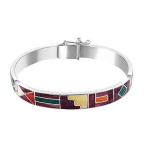 Peruvian Artistry Multi Gemstone 5.15 ctw Mountain 1 Line Bracelet in Sterling Silver (7.00 In)