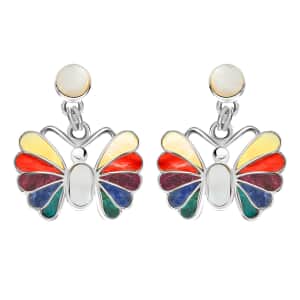 Multi Gemstone 1.85 ctw Essence Earrings in Sterling Silver