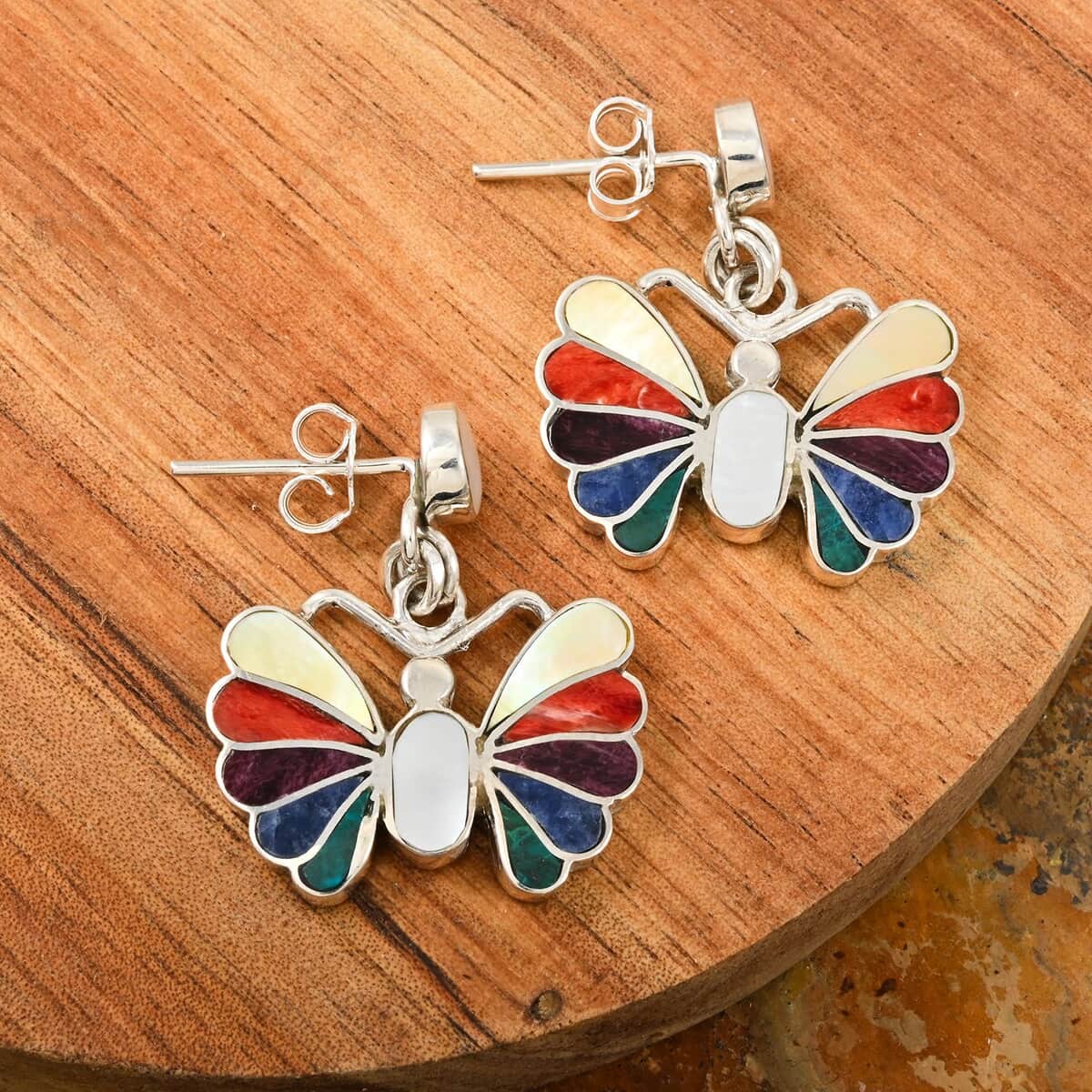 Multi Gemstone 1.85 ctw Essence Earrings in Sterling Silver image number 1