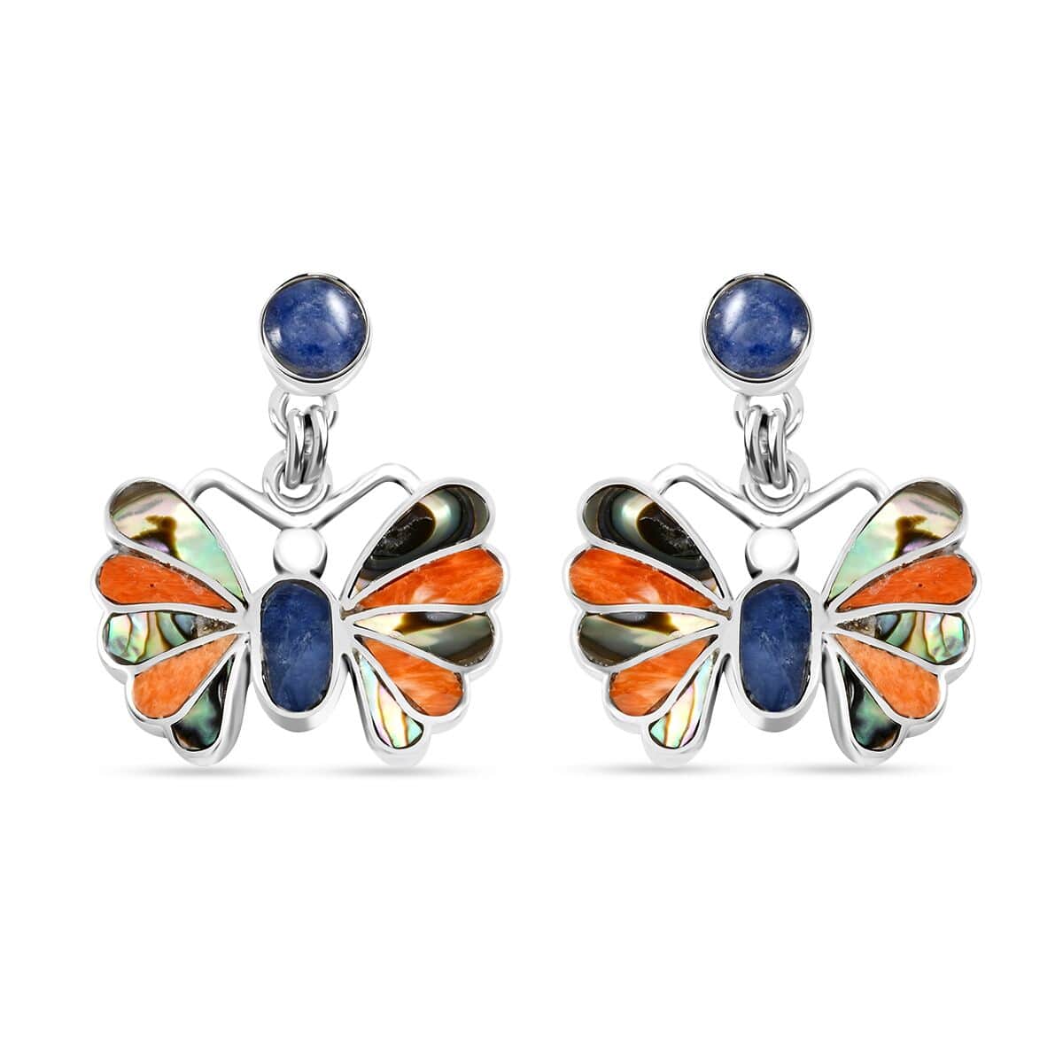 Multi Gemstone 1.85 ctw Essence Earrings in Sterling Silver image number 0