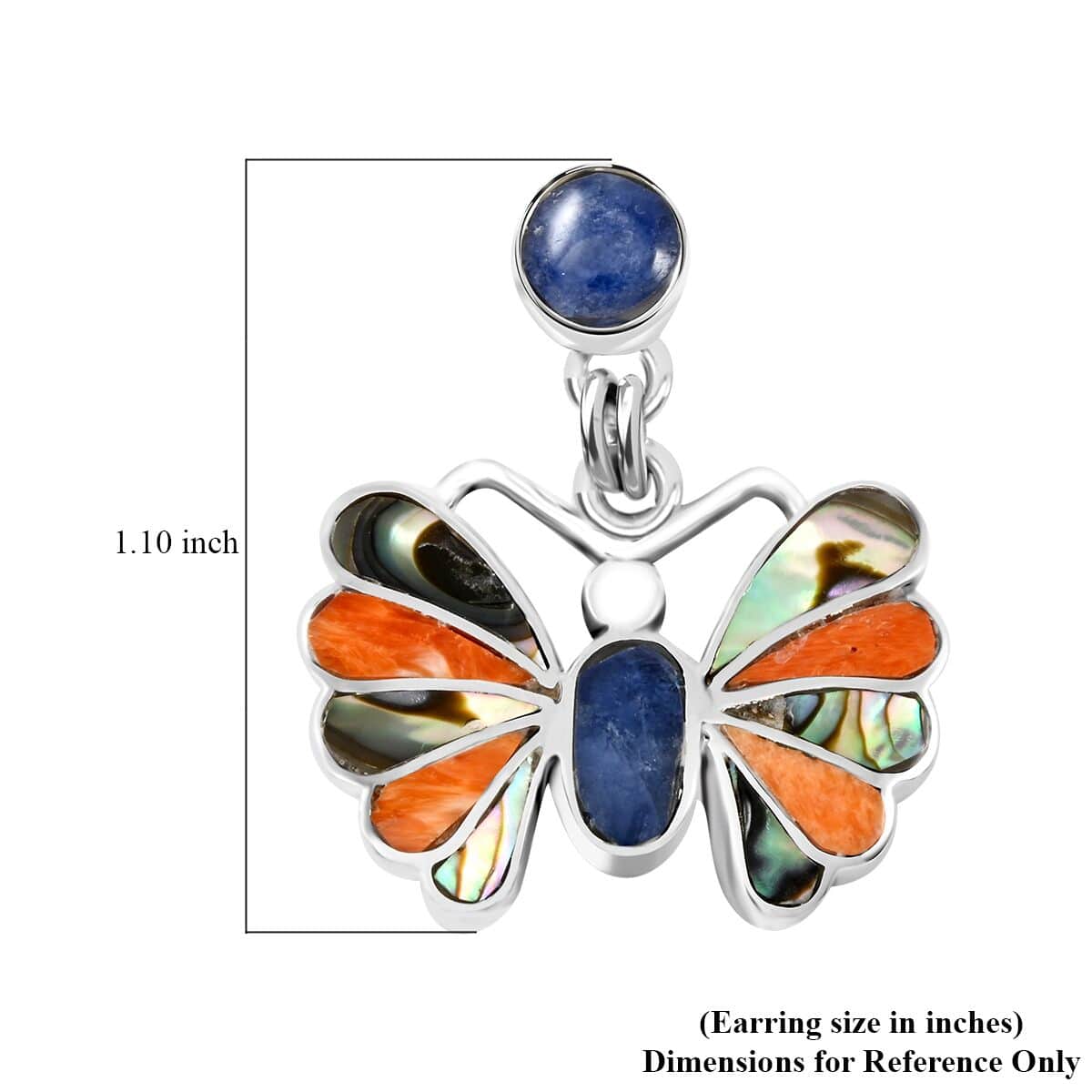 Multi Gemstone 1.85 ctw Essence Earrings in Sterling Silver image number 3