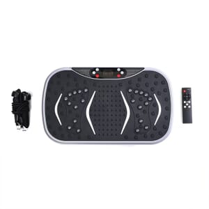 SoulSmart Vibrating Fitness Platform with Bluetooth Speaker, 2 Resistance Bands and Remote Control - Gray