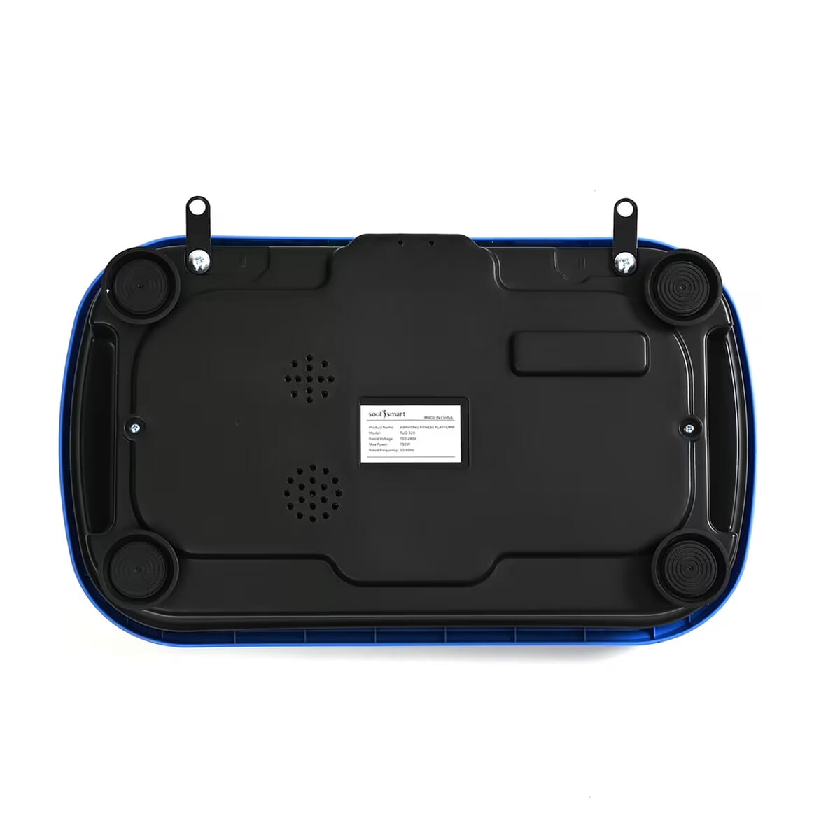 SoulSmart Vibrating Fitness Platform with Bluetooth Speaker, 2 Resistance Bands and Remote Control - Blue image number 7