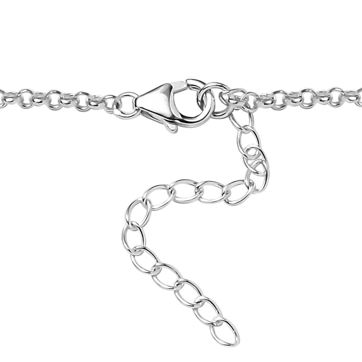 Indian Artisan Crafted Premium White Buffalo 7.65 ctw Moon Necklace in Sterling Silver 18-20 Inches image number 4
