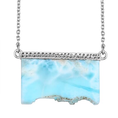 Indian Artisan Crafted Sky Blue Topaz and Multi Gemstone 27.60 ctw Ethereal Cascade Necklace in Sterling Silver 18 Inches 