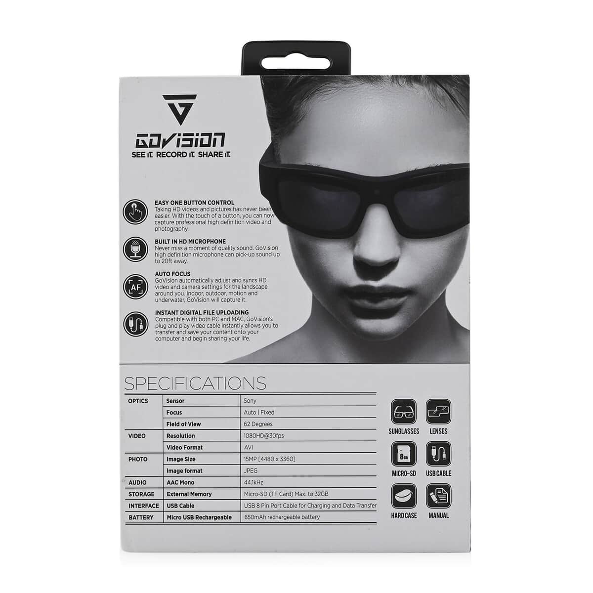 Closeout Go Vision Pro S Video Capture Sunglasses image number 9