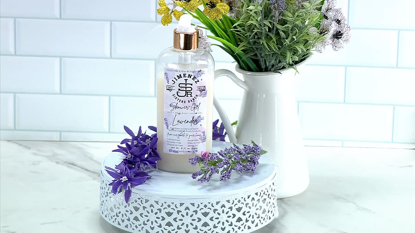 Jimenez Sisters Ranch Lavender Goat Milk Shower Gel (8oz Pump Bottle)