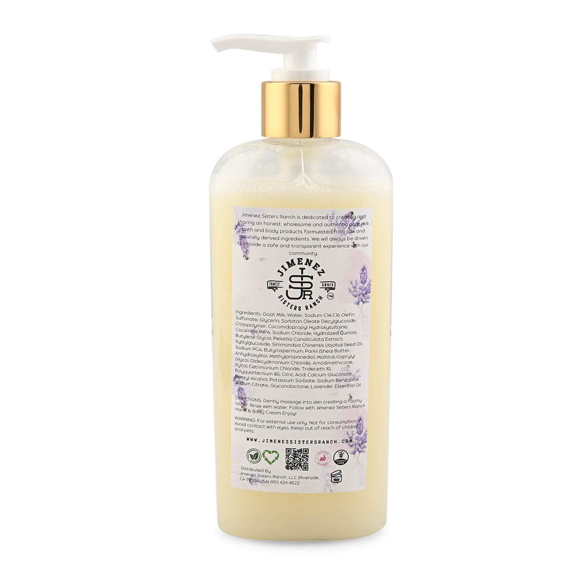Jimenez Sisters Ranch Lavender Goat Milk Shower Gel (8oz Pump Bottle) image number 2