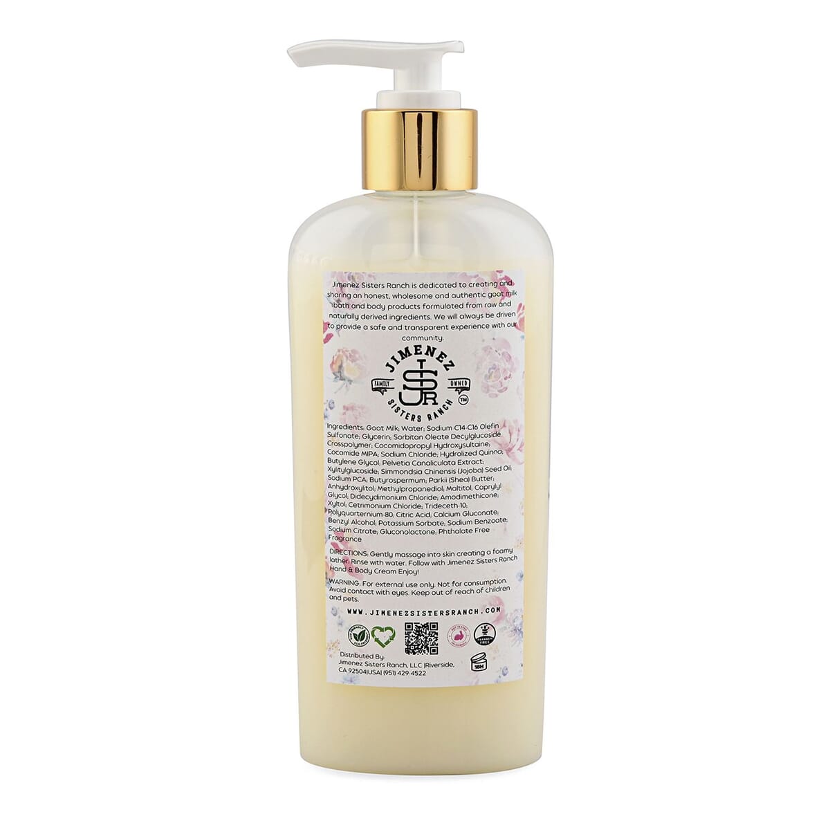 Jimenez Sisters Ranch Rose Goat Milk Shower Gel (8oz Pump Bottle) image number 1