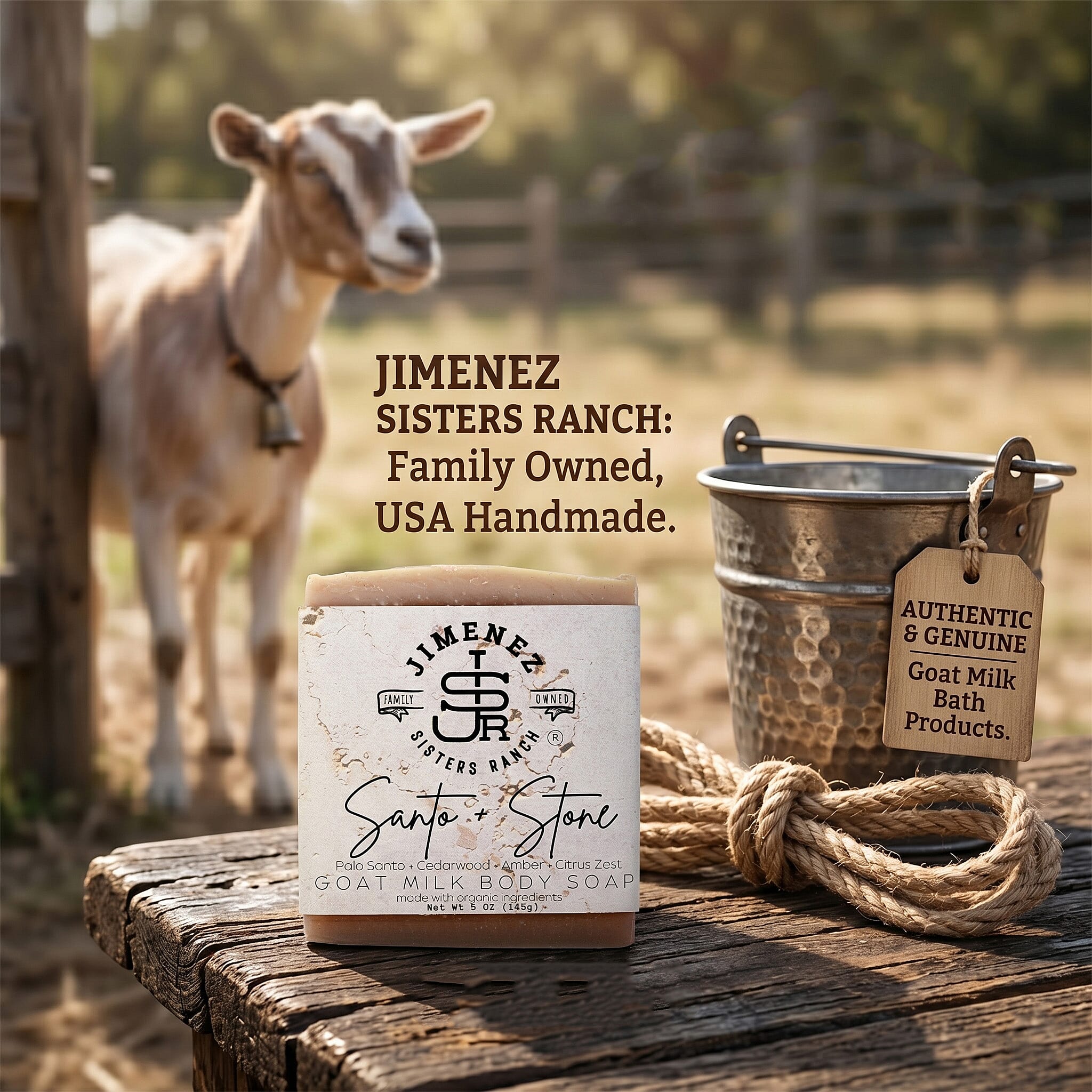 Jimenez Sisters Ranch Goat Milk Body Soap- Santo (5oz)