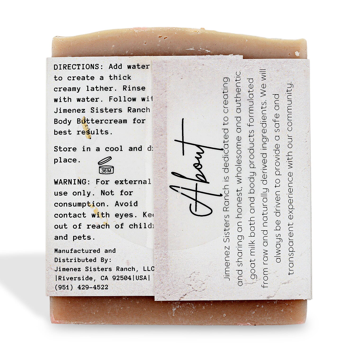 Jimenez Sisters Ranch Goat Milk Body Soap- Santo (5oz)