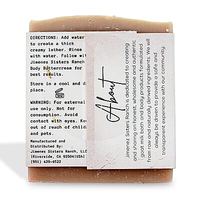 Jimenez Sisters Ranch Goat Milk Body Soap- Santo (5oz)