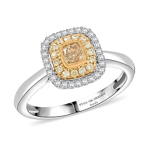 Modani Natural Yellow and White Diamond 0.47 ctw Ring in 950 Platinum and 18K Yellow Gold (Size  6.5)  4.96 Grams