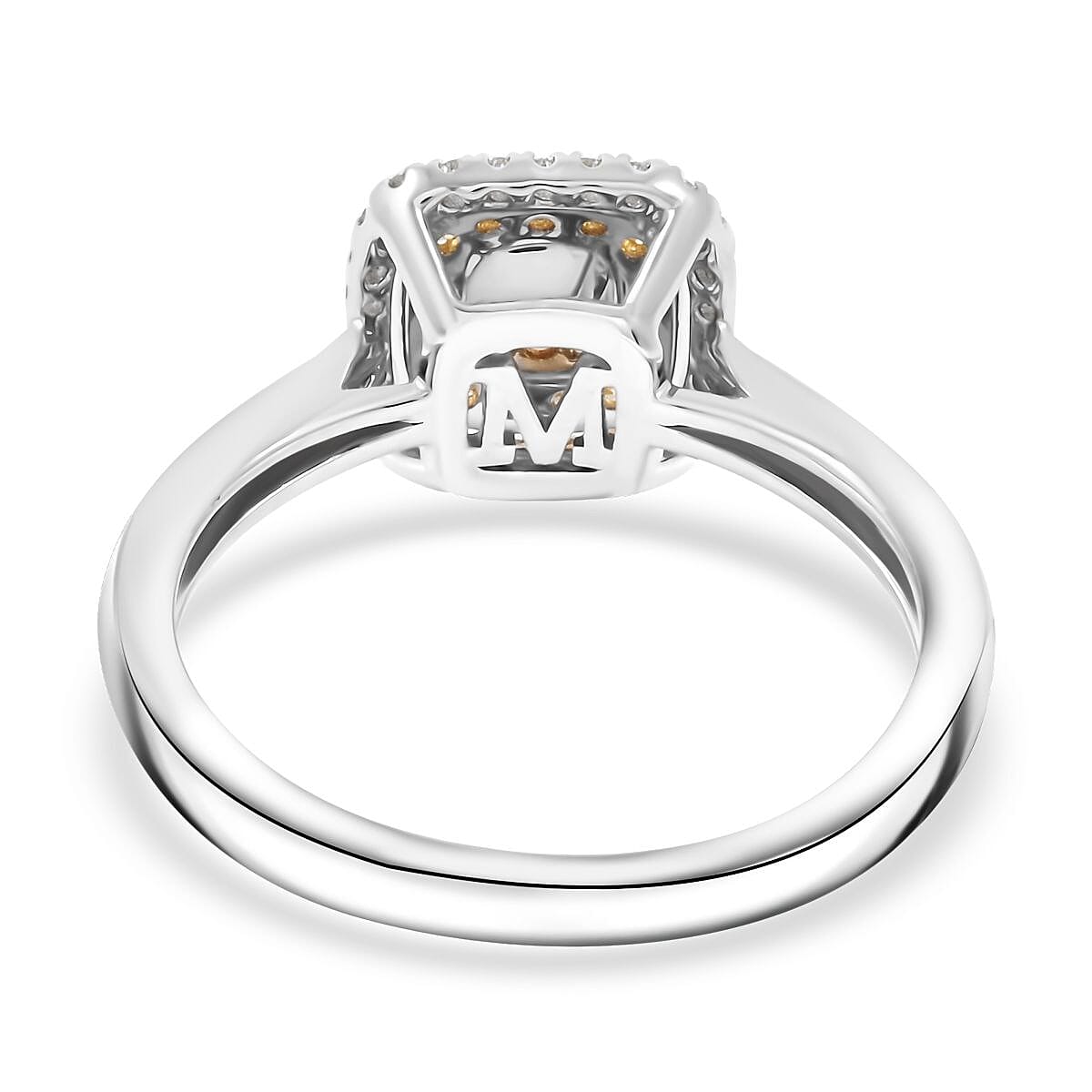 Modani Natural Yellow and White Diamond 0.47 ctw Ring in 950 Platinum and 18K Yellow Gold (Size  6.5)  4.96 Grams image number 4
