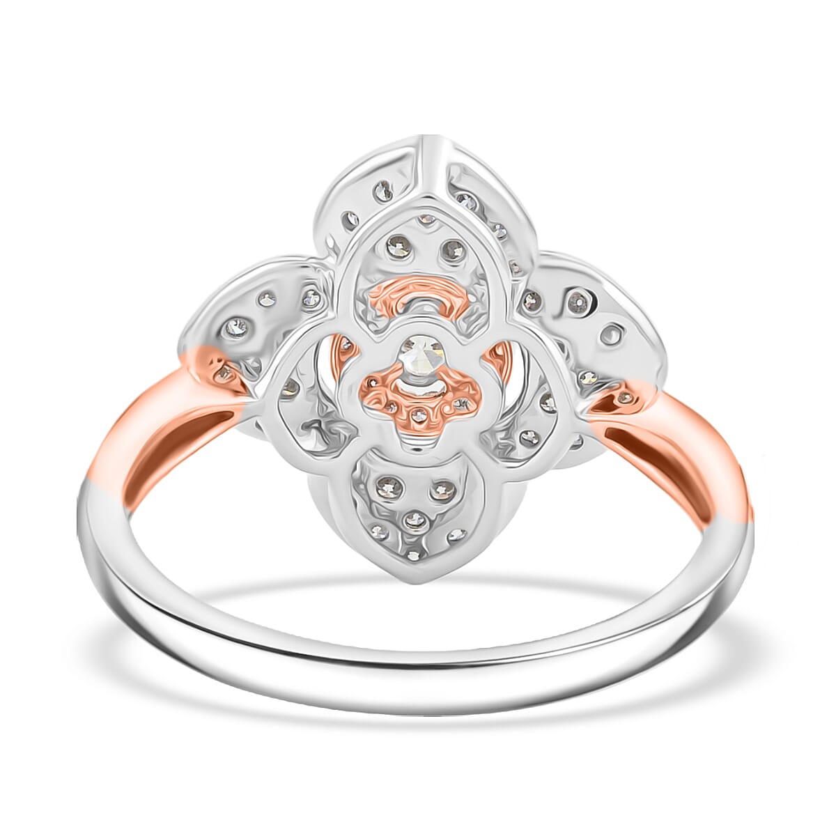 Modani 18K White and Rose Gold Natural Pink and White Diamond Ring (Size 7.0) 0.62 ctw image number 4