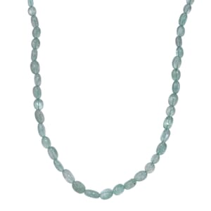 Green Gold Quartz 90.00 ctw Necklace in Stainless Steel 18 Inches