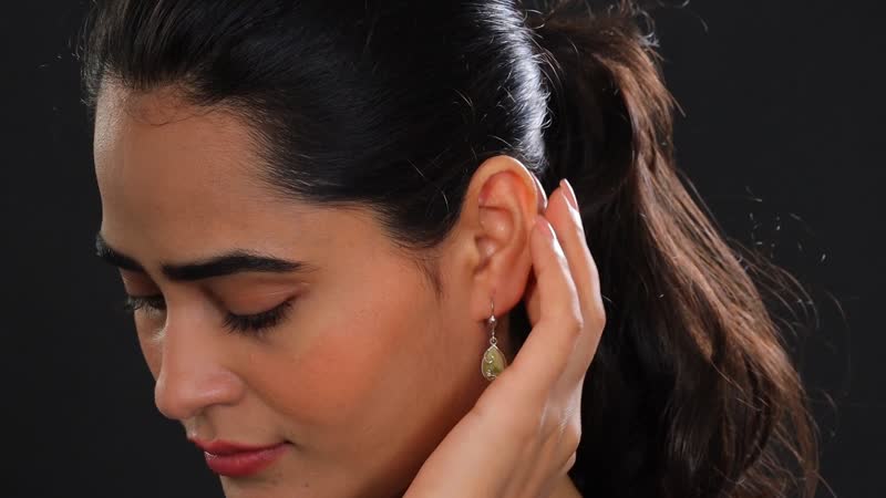 D'Joy Connemara Marble 6.60 ctw Claddagh Earrings in Platinum Over Sterling Silver