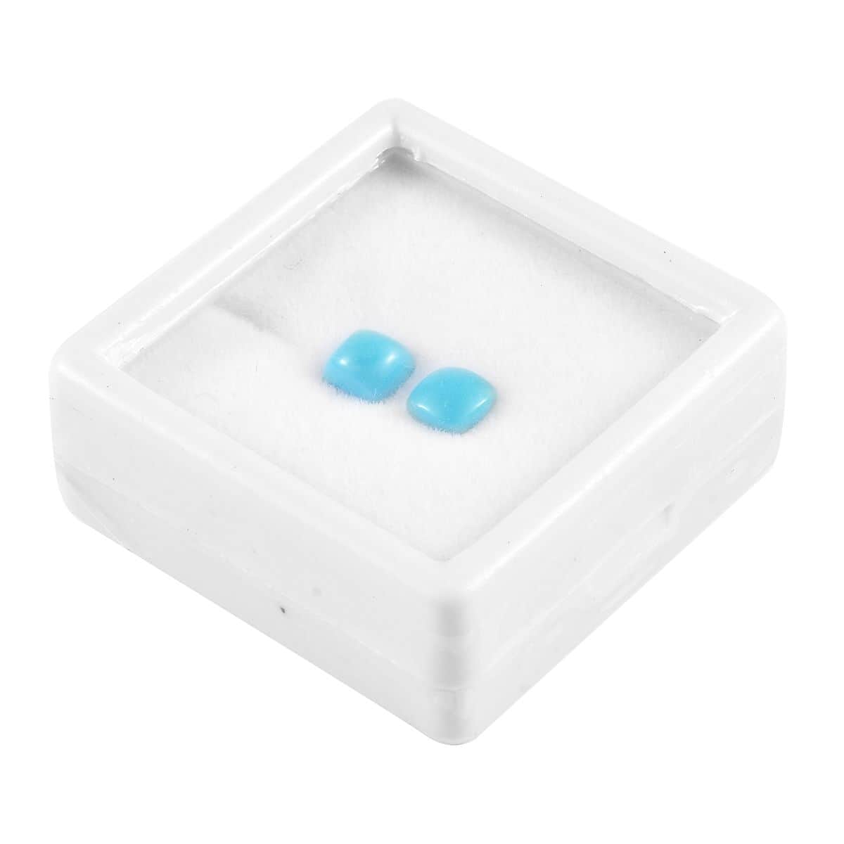 Sleeping Beauty Turquoise Set of 2 (Cush 6x6 mm) 1.74 ctw image number 2