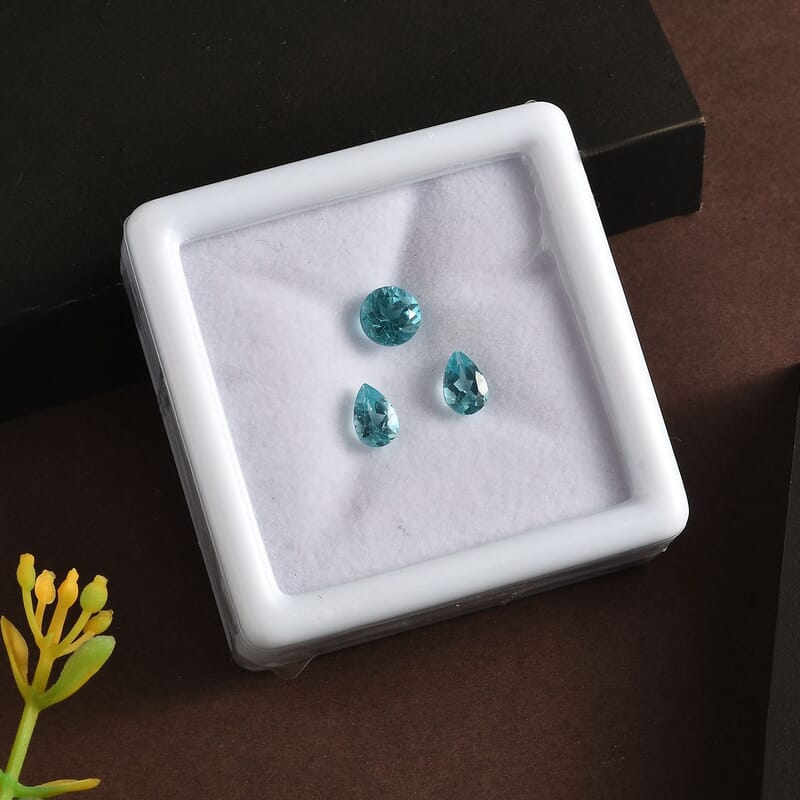 Blue Apatite Assorted Box (Mix Mix mm) 1.53 ctw