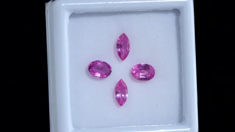 Ilakaka Hot Pink Sapphire (FF) Assorted Box (Mix Mix mm) 3.58 ctw