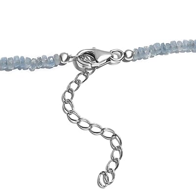 Santa Maria Aquamarine 50.00 ctw Necklace in Rhodium Over Sterling Silver 18 Inches