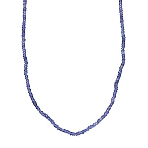 Tanzanite 40.00 ctw Necklace in Rhodium Over Sterling Silver 18 Inches