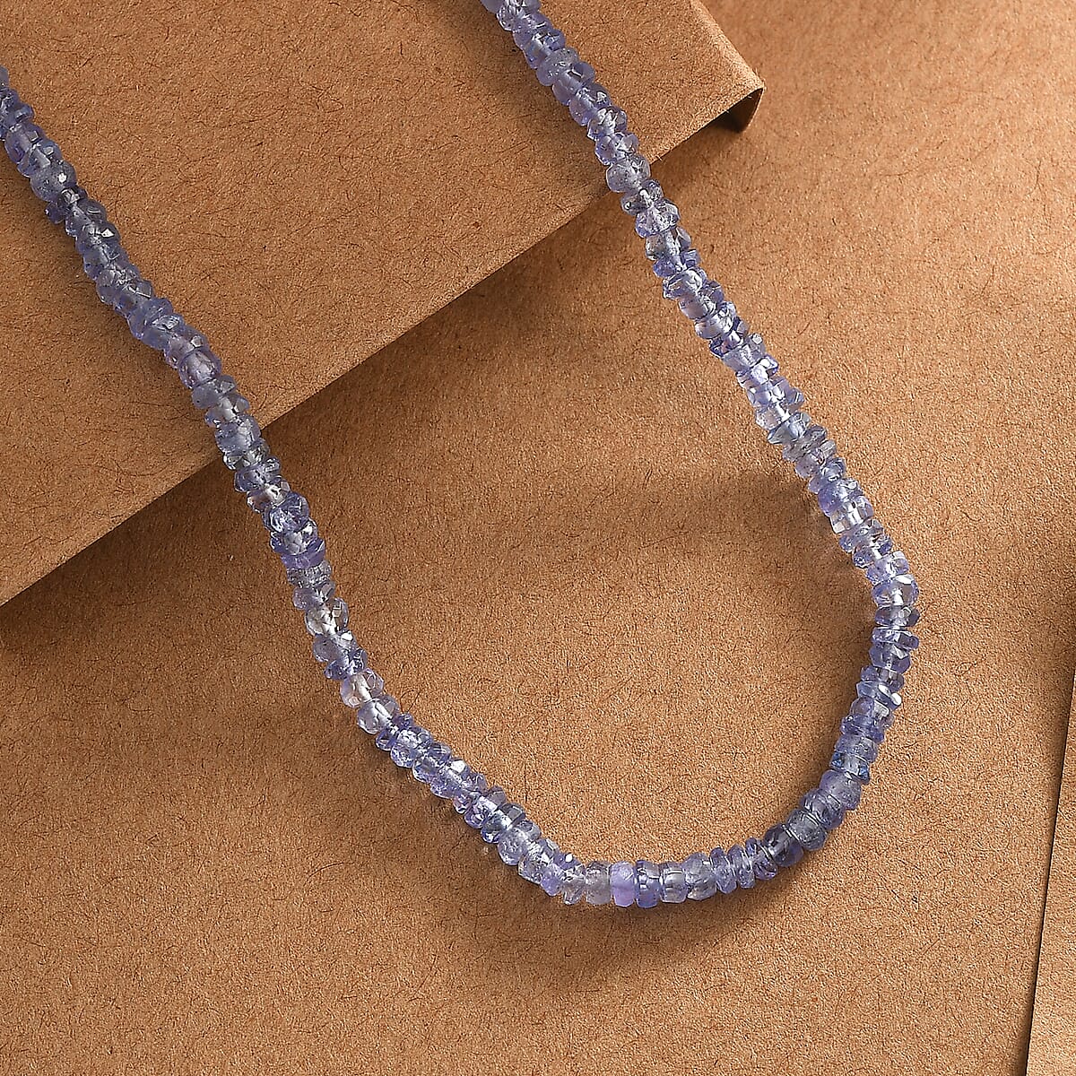 Tanzanite 40.00 ctw Necklace in Rhodium Over Sterling Silver 18 Inches image number 1