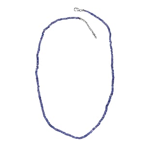 Tanzanite 40.00 ctw Necklace in Rhodium Over Sterling Silver 18 Inches